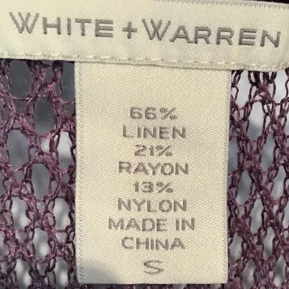 White + Warren Linen Short Sleeve Top Size S - Picture 9 of 15